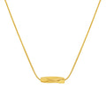 Retro Fashion Jewelry Round Tube Twisted Clavicle Chain 18K Gold Plated Pendant Women Stainless Steel Necklace