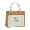 Wholesale Plain Shopper Bag Custom Printed Large Natural Eco Friendly Jute Shopping Bag for Gifts