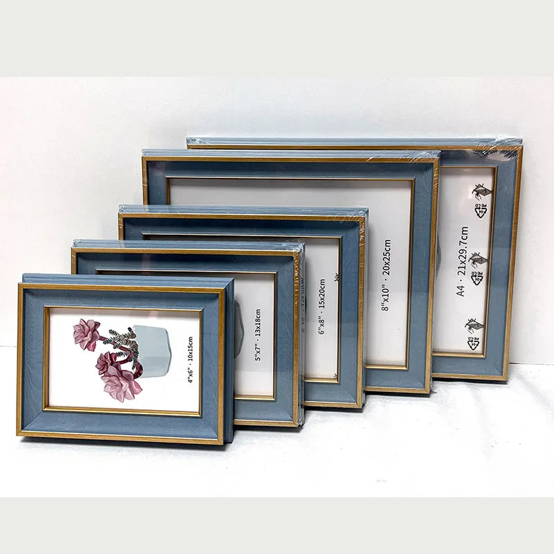 Wholesale Plastic Photo Frames for Rustic Blue Color 4*6 5*7 8*10