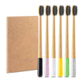 Natural Charcoal Biodegradable Bamboo Toothbrush BPA Free Medium Sustainable for Home Travel-Friendly Wooden Toothbrushes
