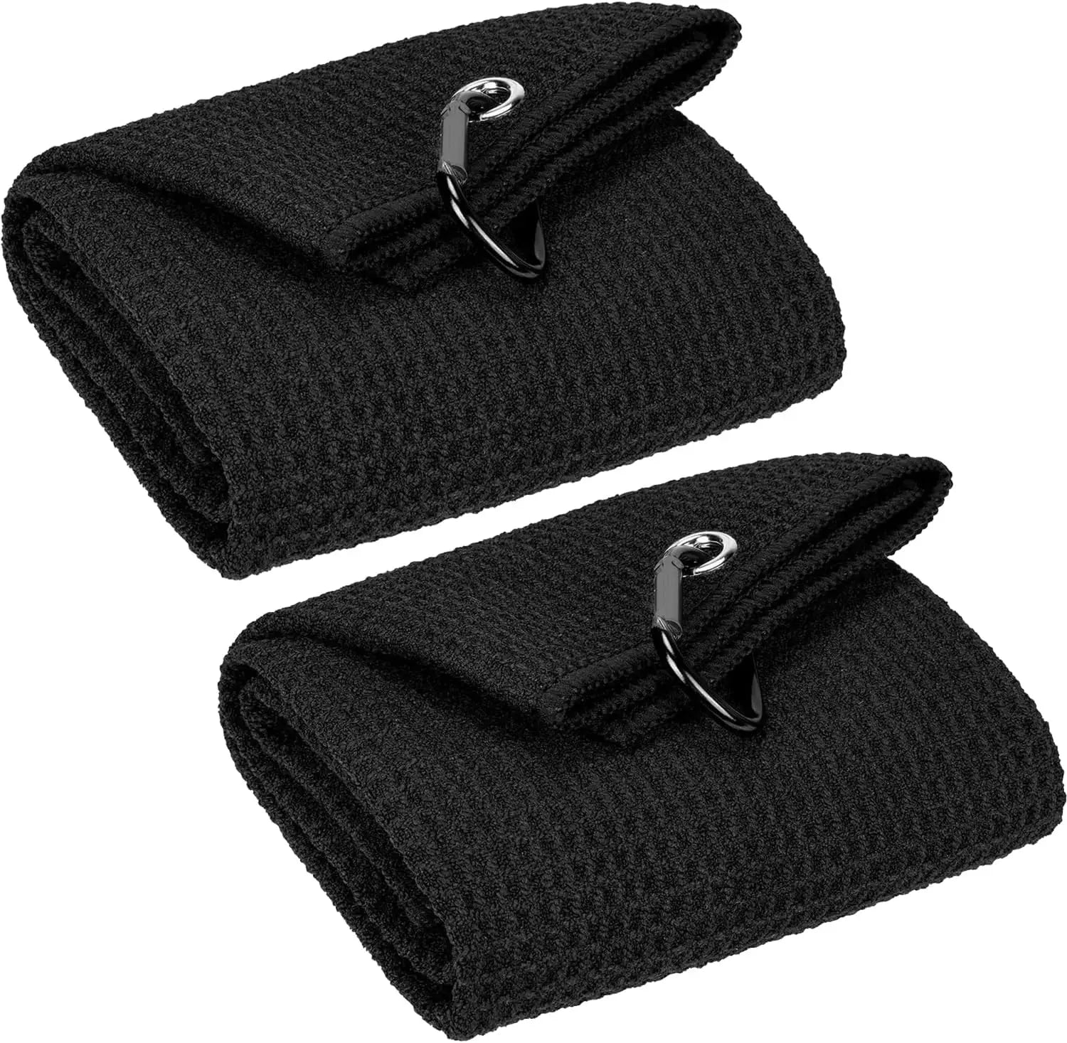 Hot Sale Custom Printed Logo New Embroidered Funny Golf Towel Waffle Weave Tri-Folder Hook Jacquard Technique Sports Towel