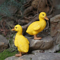 Life-Size Little Yellow Duck Resin Statue Garden Lawn Yard Decoration Outdoor Pool Ornaments Crafted Animal Figurine Goose