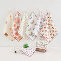 4 Layers Muslin Cotton Infant Face Towel Newborn Blanket Super Soft Baby Multi-function Muslin Cloth Towel with Embroidered Edge