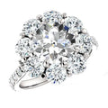 Customized 5CT Big Moissanite Diamond Ring for Women 925 Sterling Silver Flowers Engagement Ring Jewelry