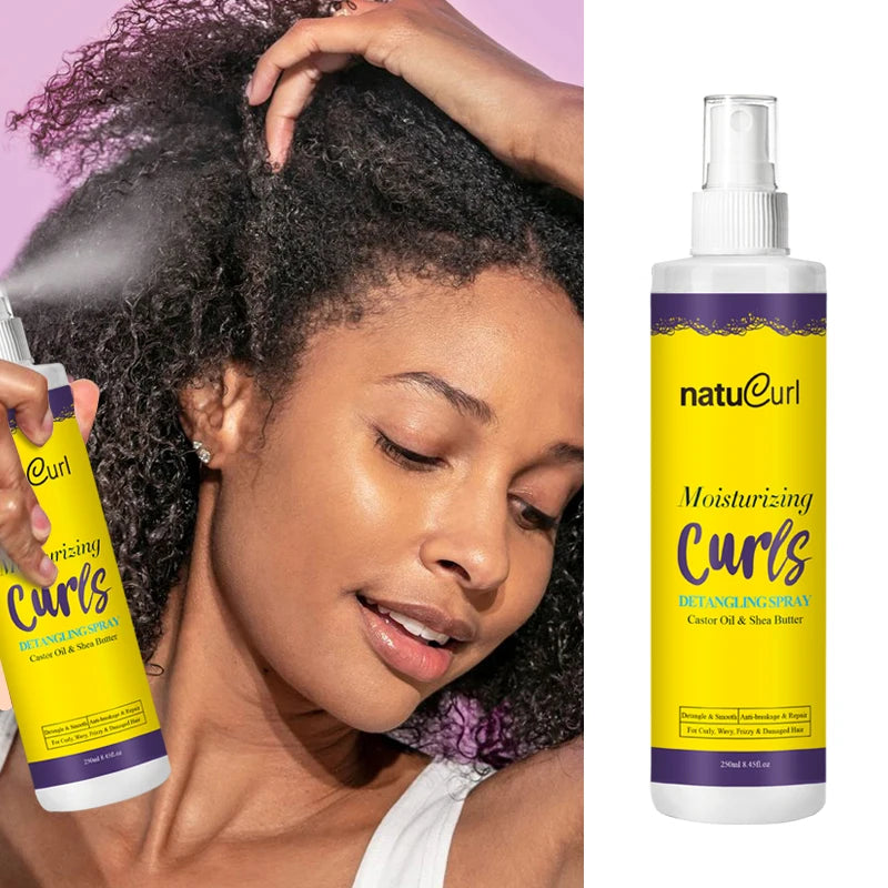 Private Label Natural Kid Curly Hair Care Styling Spray Heat Protection Leave in Detangler Hair Spray for Frizzy Hair