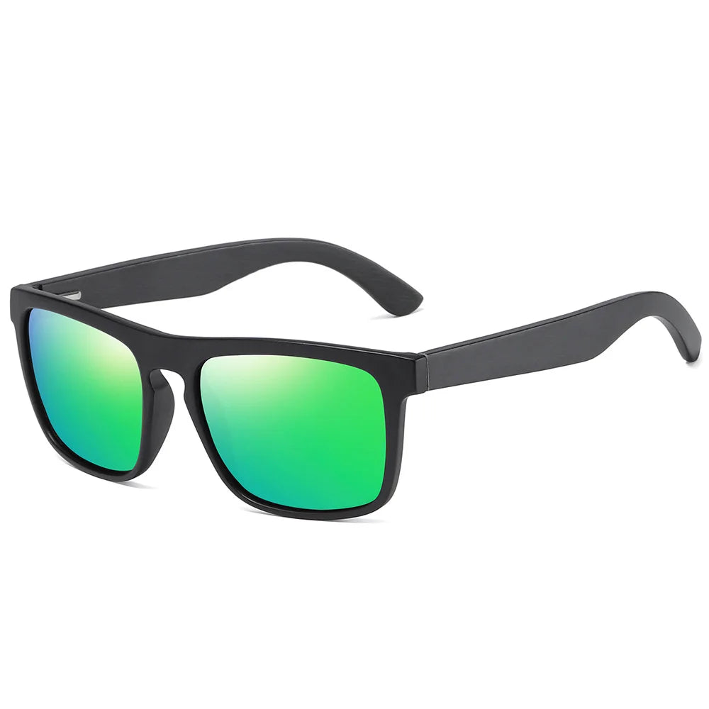 Wholesale Custom Engraved Logo Unisex PC Frame Black Wood Bamboo Sunglasses Polarized Comfortable Lightweight UV Protection