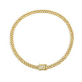 Men Hip Hop Full Diamond Chain Necklace Miami Cuban Link Chains Iced Out Bling Necklace Rapper Singer Necklace