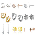 925 Sterling Silver Earrings Gemstone Gold Simple Stud Earrings Fine Jewelry for Women Jewelry Gold Plated Stud