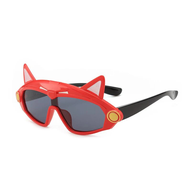 OK22033 Fashion Silicone Polarized Uv Cat Type Cartoon Sunglasses for Kids