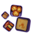 Multifunctional Silicone Stacking Box with Lid 250ml Food Container Microwavable Flexible for Kids Back School