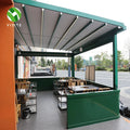FARTORY Automatic Terrace Gazebos Aluminum Retractable Pergola Roof Awning Waterproof Motorized Remote Control Environmentally
