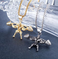 Classic Charm Sporty Style Dumbbell Pendant Fitness Necklace Weightlifting Pendant Necklaces for Male Men Fitness Enthusiast
