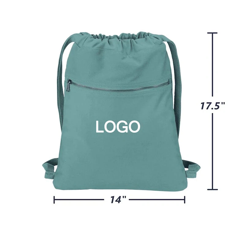 Customize Canvas Drawstring Backpack Canvas Sublimation Printing Drawstring Backpack Unisex Drawstring Bag Backpack