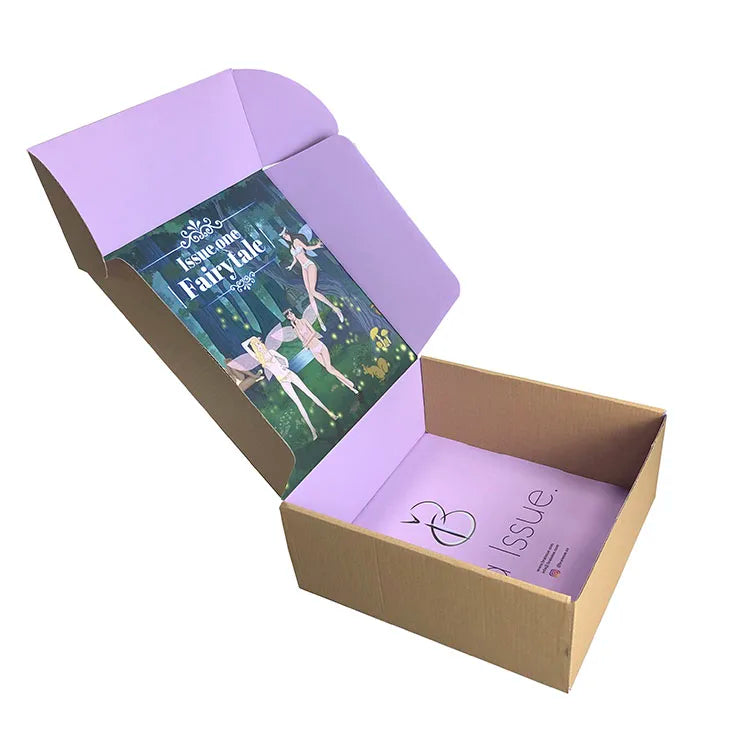 Customized Corrugated Kraft Cardboard Paper Packaging Boxes for Ecommerce Underwear Shipping Foil Mailer Packaging for Underwear