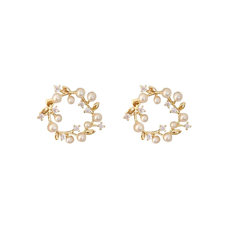 Allergic Free 925 Silver Needle Freshwater Pearl Flower Earrings Women