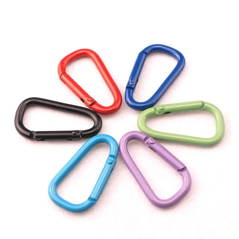 Custom Heavy-Duty D-Shaped Aluminum Carabiner Small Mini Hammock Locking Ring Clips with Quick Release Durable for Climbing