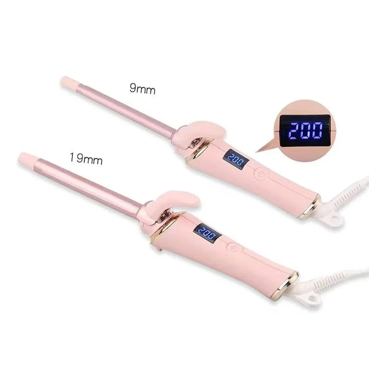VOAUN V-669 Wholesale Electric Ceramic PTC LCD Curling Iron with Rapid Heating 6-25MM Sizes for Salon & Hotel Use Wet/Dry Hair