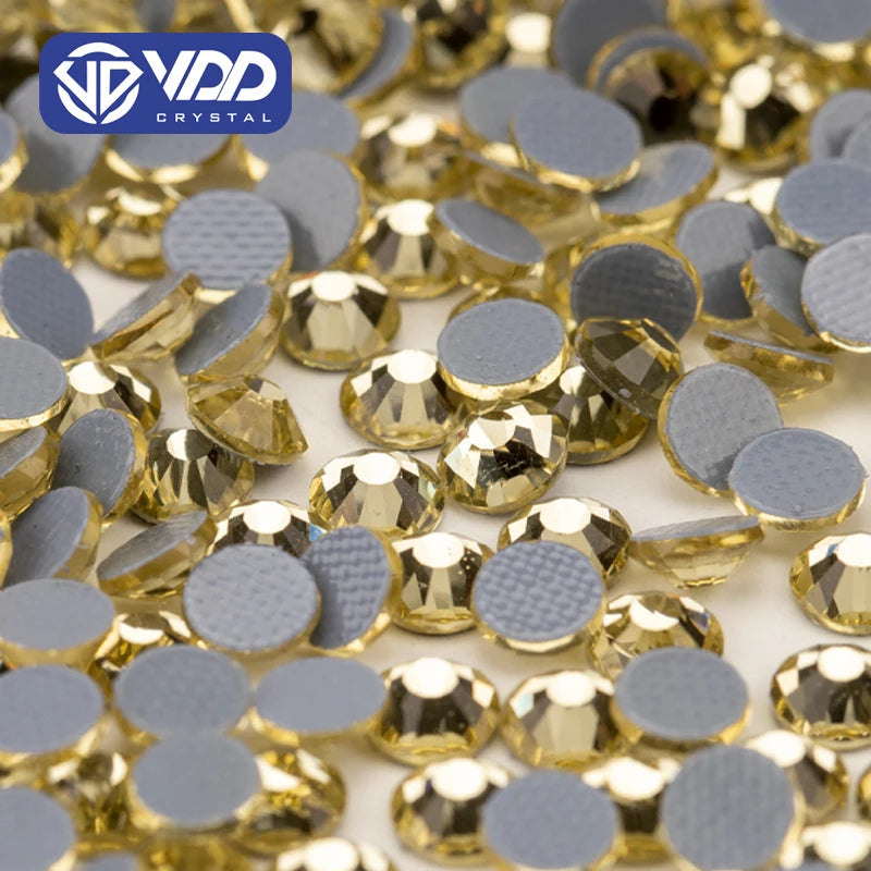 VDD 004 Jonquil High Quality Hot-Fix Glass Rhinestone Crystal Flatback Strass Stones for DIY Garment Decoration Wedding Dress