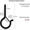 Stainless Steel Eye Hooks Rust-Proof Self-Tapping Wood Hole Screws with Safety Buckle Single Tier Metal Tool
