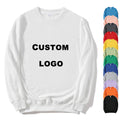 Custom O-Neck Solid Sweatshirt Printed Hoodies Unisex Plus Size Men's Women's 100% Polyester Breathable Eco-Friendly Lined