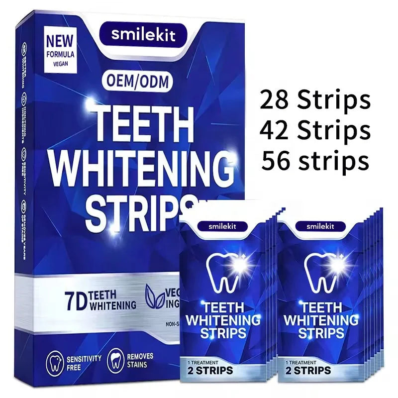 Fruity Teeth Whitening Strips Treatment Advanced Private Logo Without Peroxide Home Use Strip Whitener Teeth