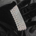 U02B Abiding Custom 925 Sterling Silver White Moissanite Diamond Tennis Bracelet S925 3mm 5mm Round Moissanite Tennis Bangle