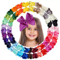 Handmade Girls Hair Bows Assorted Color Polyester Grosgrain Ribbon Hair Clips for Kids and Babies Accessories