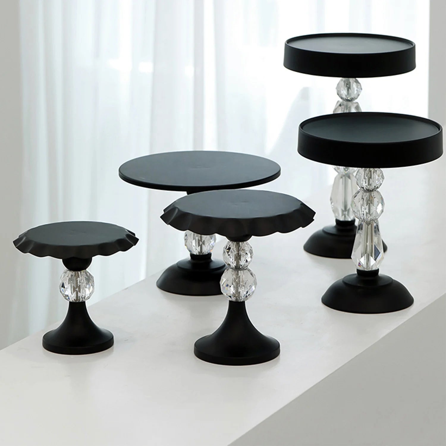 Metal Cake Stand Set of 5 Round Cupcake Stands Dessert Display Plate for Wedding Birthday