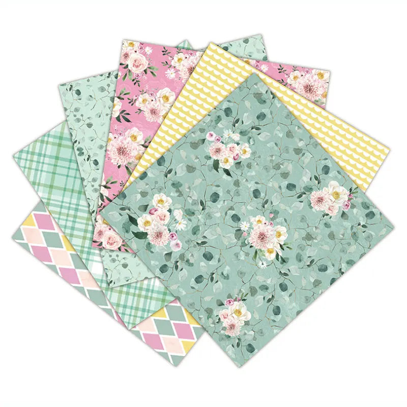GF Love Spring Garden Scrapbooking Paper Art Background 160gsm Acid-Free 6x6 Inch Card Making DIY Craft