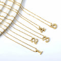 Custom Charm Necklace Jewelry 18K Gold Plated Stainless Steel Necklace Inlaid Zircon 1-9 Number Pendant Necklace for Men Women