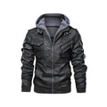 2026 Men's Fashionable Embossed Worsted Fabric DFJ Brand New Year's Hooded Long Overcoat Slim Zipper Waterproof Leopard Loose