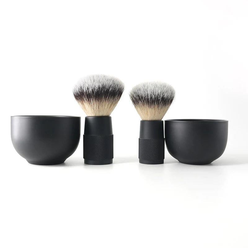 Metal Shaving Kits Premium Synthetic Shaving Brush Set Shaving Brush and Bowl Set