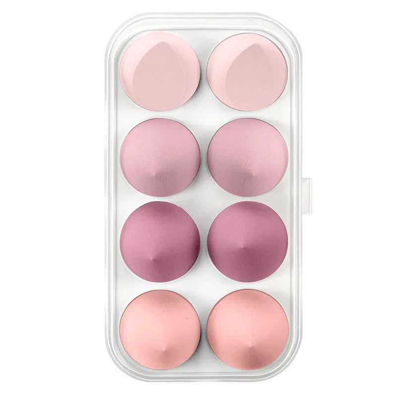 8pcs set latex free beauty cosmetic puff super soft reusable colorful cute washable foundation makeup sponge powder puff