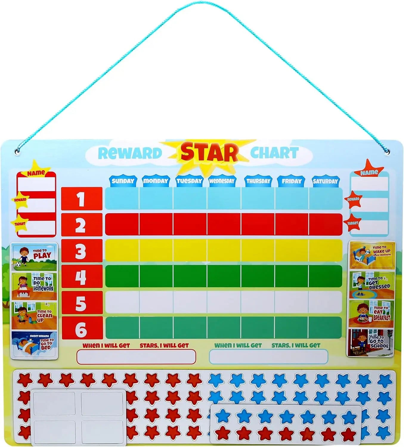 Magnetic Reward Chart for Kids Educational Toy Preschool Learning Activities Behavior  Responsibility Star Chart for Kids