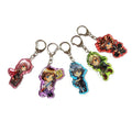Kuien Hot Sale Custom Printed Acrylic Anime Double Side Epoxy Translucent Plastic Key Chains Colorful Keychain Charms