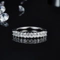 RINNTIN SMR76 Fine Jewelry Rhodium Plated Jewelry Oval Moissanite Diamond Silver GRA Certified Moissanite Rings