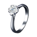 Moissanite Supplier 925 Sterling Silver Rings Finger Fine Jewelry 1Carat Moissanite Diamond Ring for Women Wedding Rings