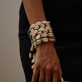 Wholesale Fashion  Handmade Hawaiian Ocean Natural String Bracelet White Shell Weave Bracelets for Women