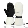 Fashion Winter Warm Waterproof Cowhide Leather Unisex Ski Snowboard Mittens Gloves