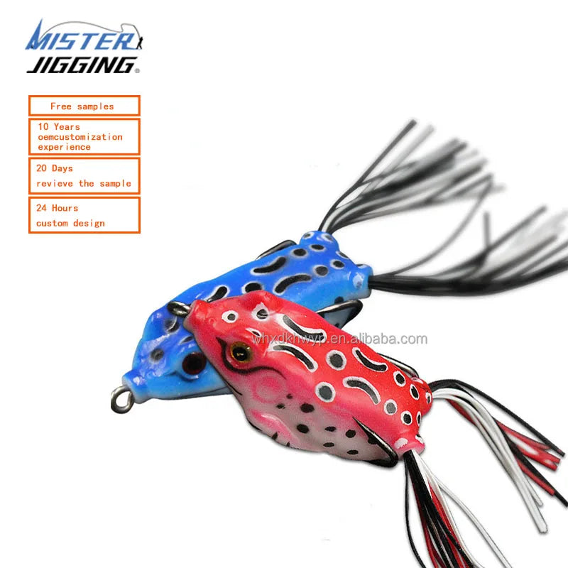 MISTER LURE 5g 8.5g 12.5g Thunder Frog Bait Freshwater Lures Fishing Frog with Hook Hollow Body Frog Soft Lure