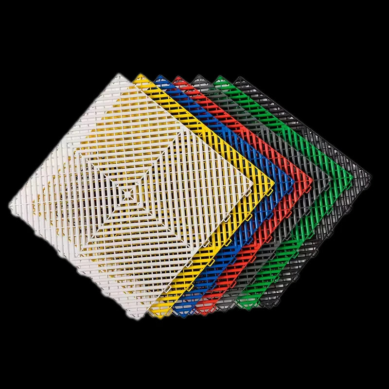 The New Listing Vinyl Flooring Self Adhesive Tiles Pvc Floor Panels for Garage Car Parking Outdoor
