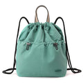 Custom Drawstring Backpack Traveling Sport Fabric String Bag With Printing Logo Ladies Shoulder Bag