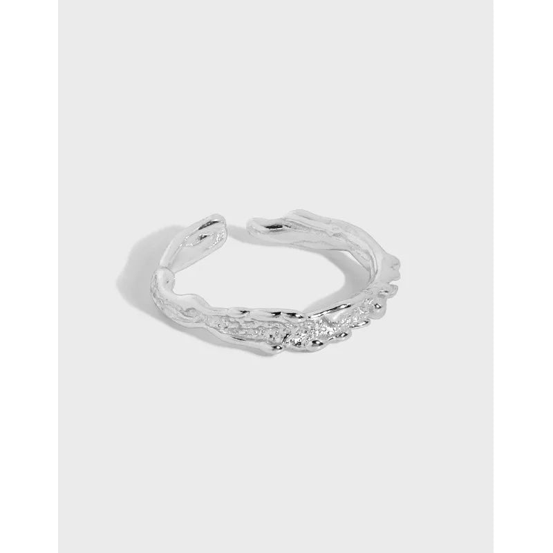 Unique Design 925 Sterling Silver Real Gold Plating Irregular Ring for Women JLB005