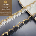 Women's Semicircle Skirt Lace Embroidery Gold Thread Black White Water Soluble Stock Fabric Water Soluble Sequins Decoration