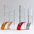 Gold Silver Bronze Red Metal Stand Crystal Trophy Awards MH-NJ0269