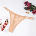 Custom Letter Logo Ice Silk Traceless Tangas No Show Private Label Bikini Custom Thongs Women Underwear Panties Seamless Thong