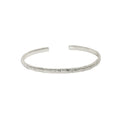 FUAMAY 925 Sterling Silver Simple Irregular Cuff Bracelet Fashion Jewelry Bangle Customized 3.5mm Metal Bangles for Gift