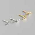 925 Sterling Silver Black and Silver Thunder Silver Earrings Women Men Stud Earring Supplier