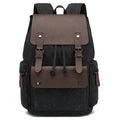 Men's Leisure Fashion Canvas Travel Laptop Backpack Outdoor Day Pack for Students 14 Inches Cover Closure