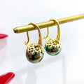 E1800 9-10mm DIY Natural Freshwater Pearl Charm Earrings Mounting Accessory 925 Sterling Silver Gold Plated  Jewelry for Women